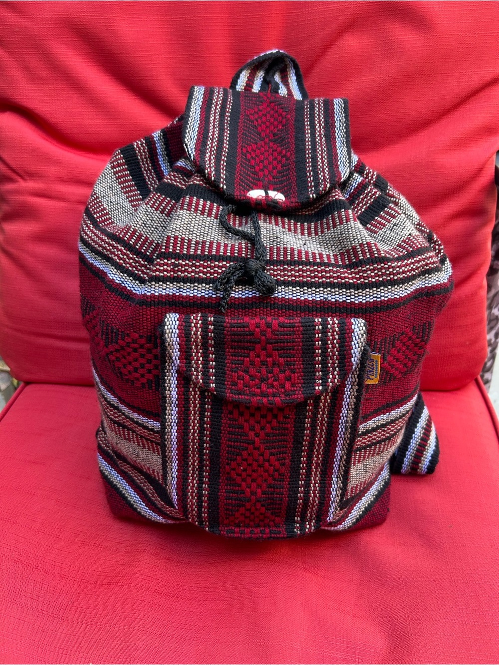 Pinzon Boho Woven Striped backpack